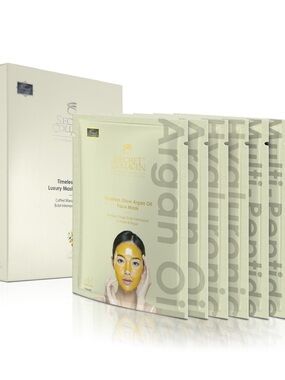 Secret Collagen Timeless Glow Argan Oil Face Mask - Gold & Cream Pack